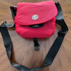 Crumpler Red Crossbody Bag with Black Strap